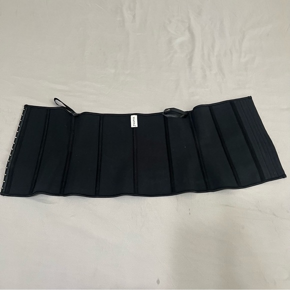 Yianna women’s black Latex waist trainer Hook And Eye size L - Picture 7 of 11